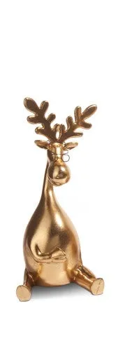 12" Gold Moose with Glasses