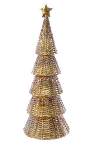 12" Star Topiary Tree Gold