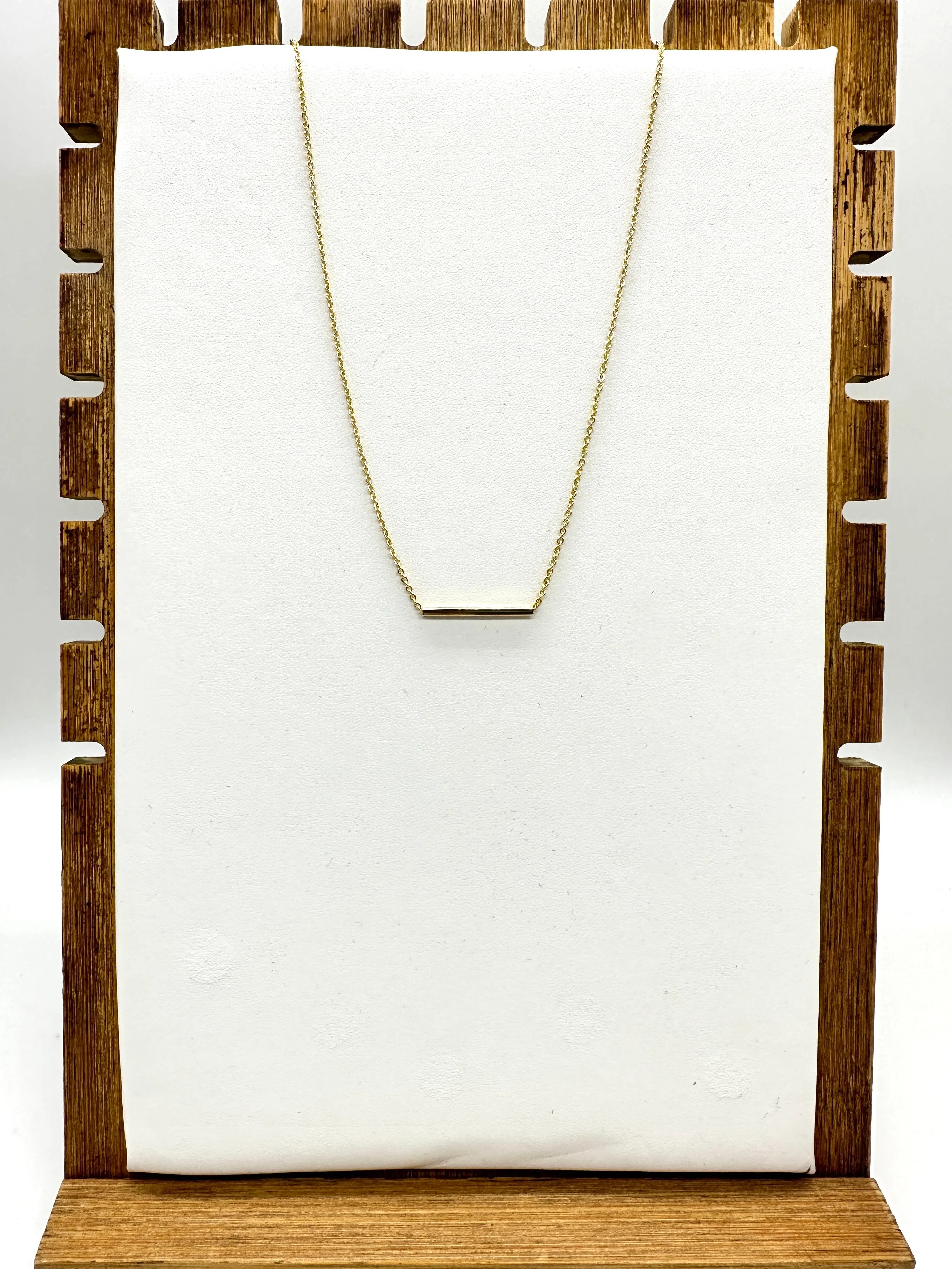 14K Gold Dipped Bar Necklace