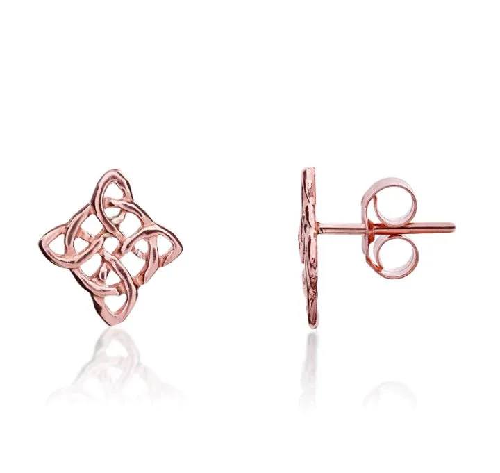 9ct Rose Gold Celtic Stud Earrings