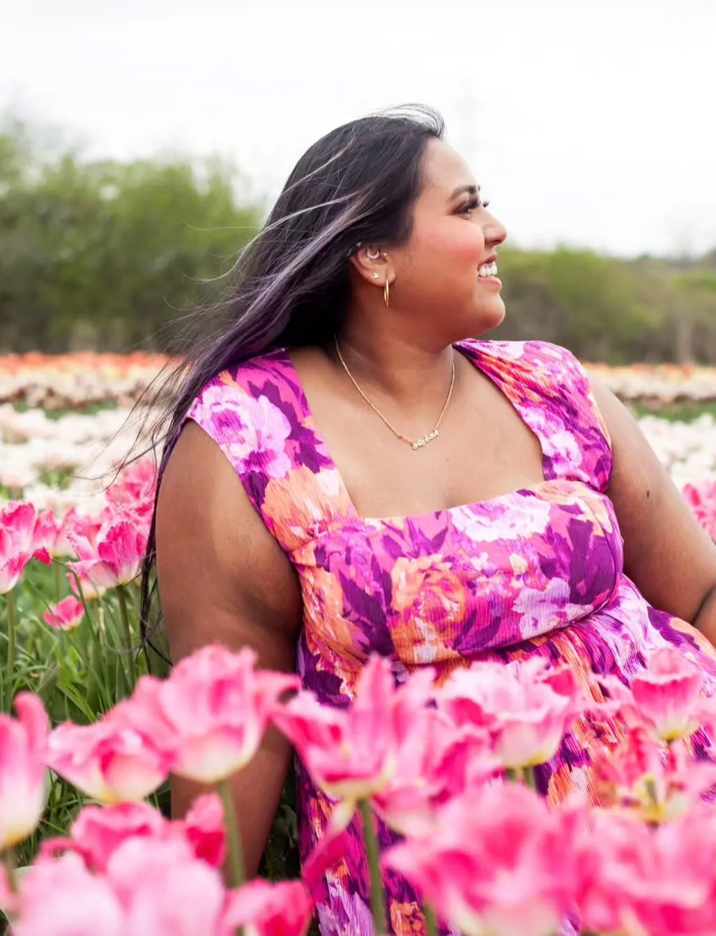 Addition Elle Floral Print Dress 2X