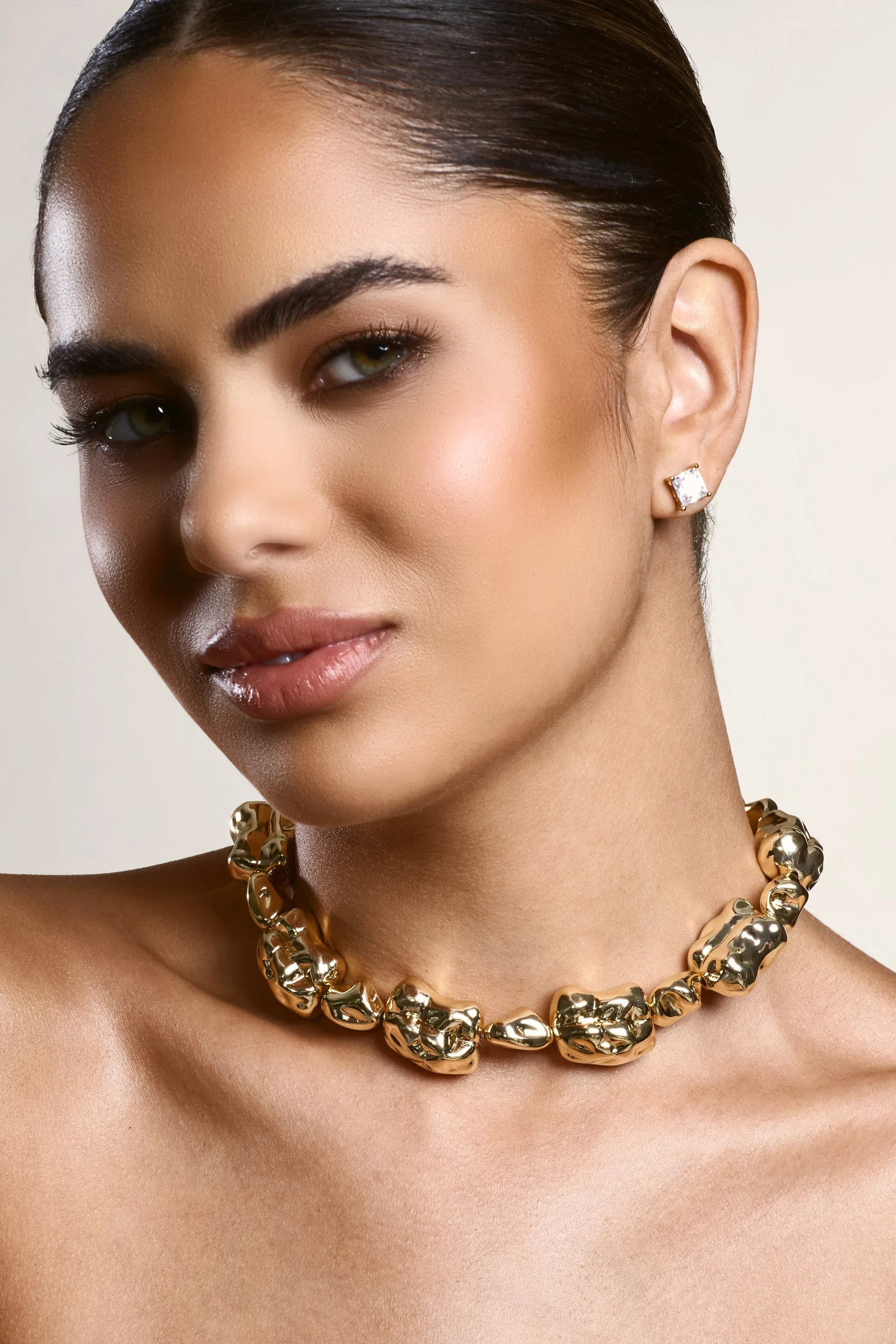 Aruba | Gold Stone Necklace