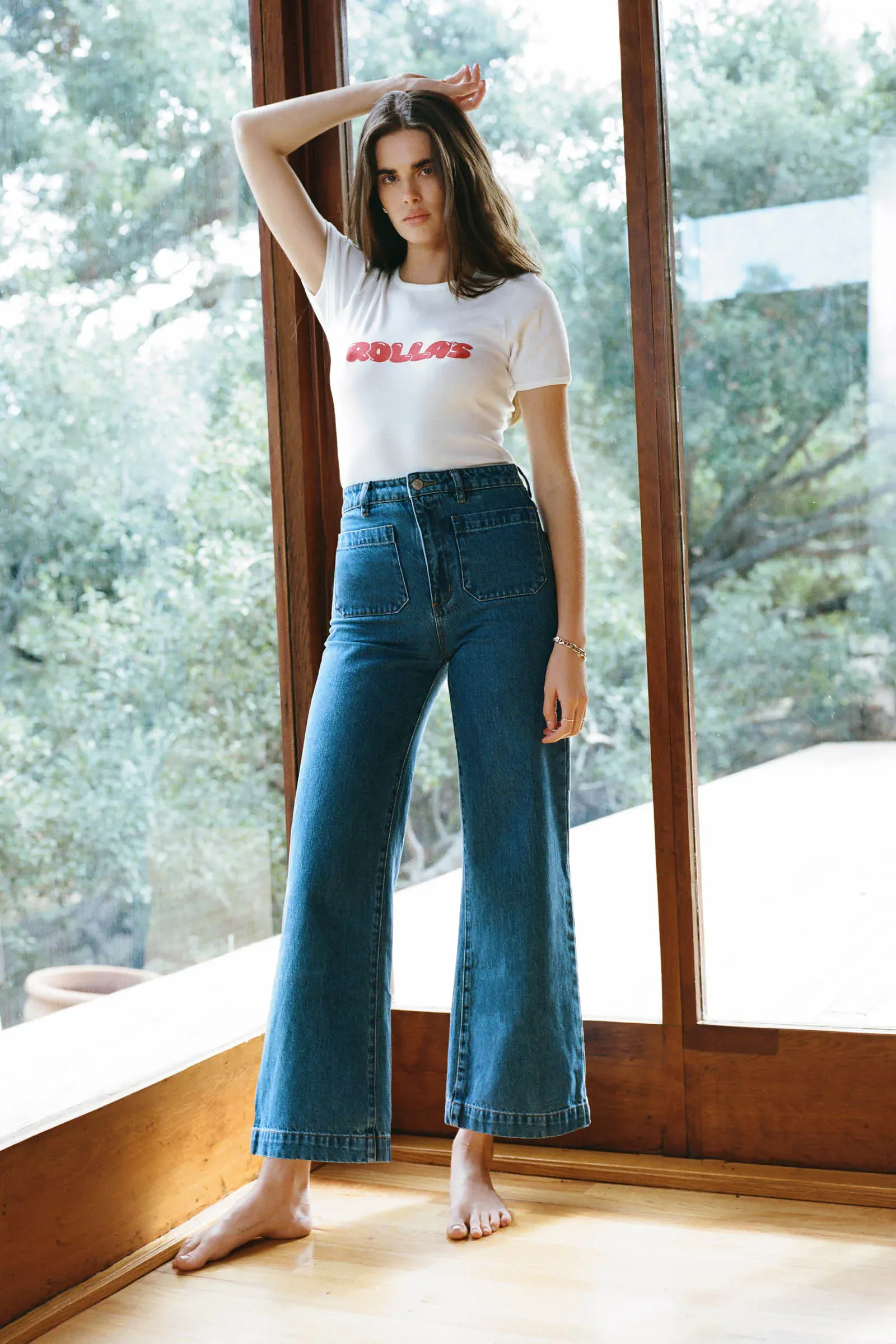 Ashley Blue Sailor Crop Jeans