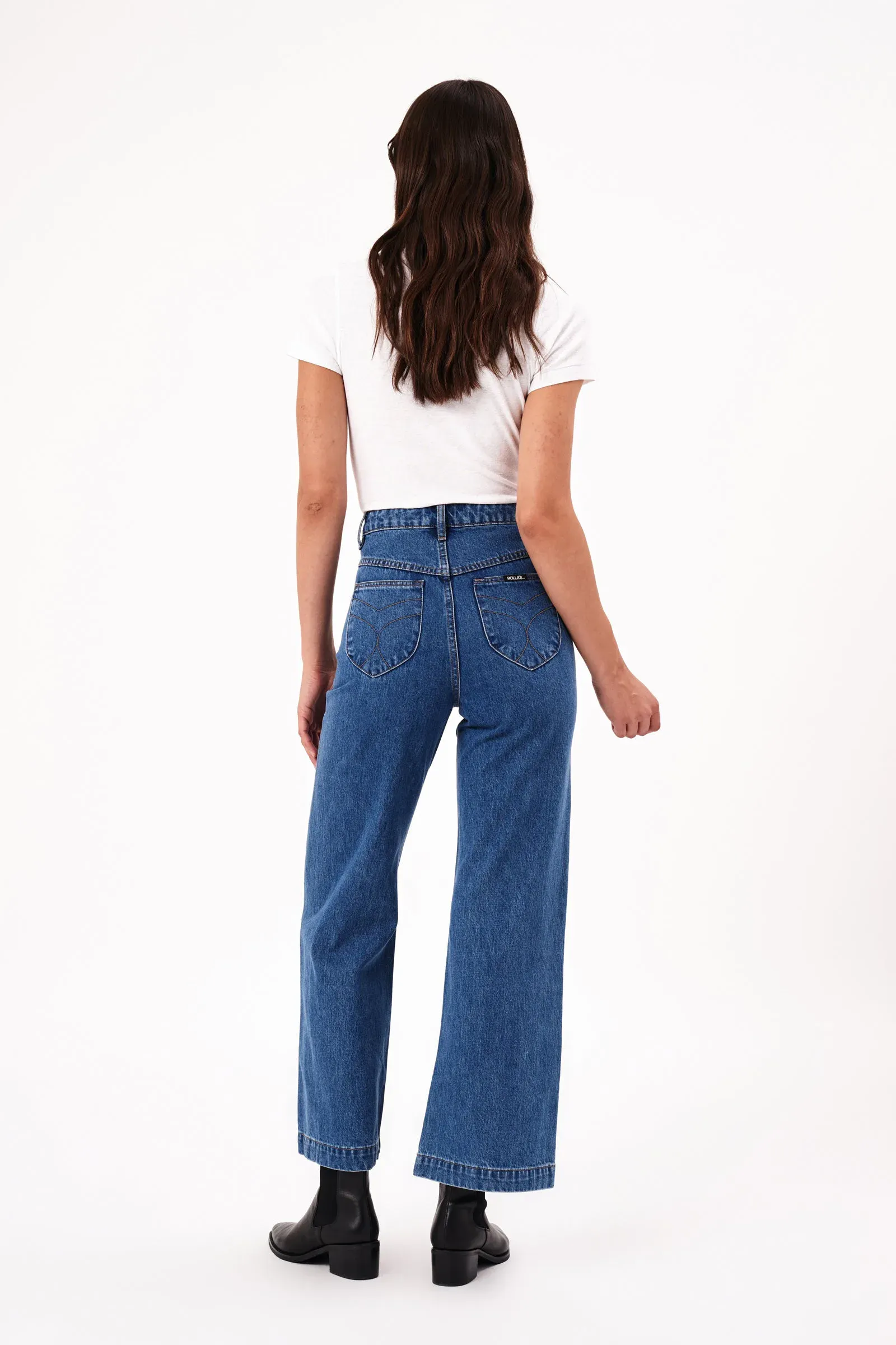 Ashley Blue Sailor Crop Jeans