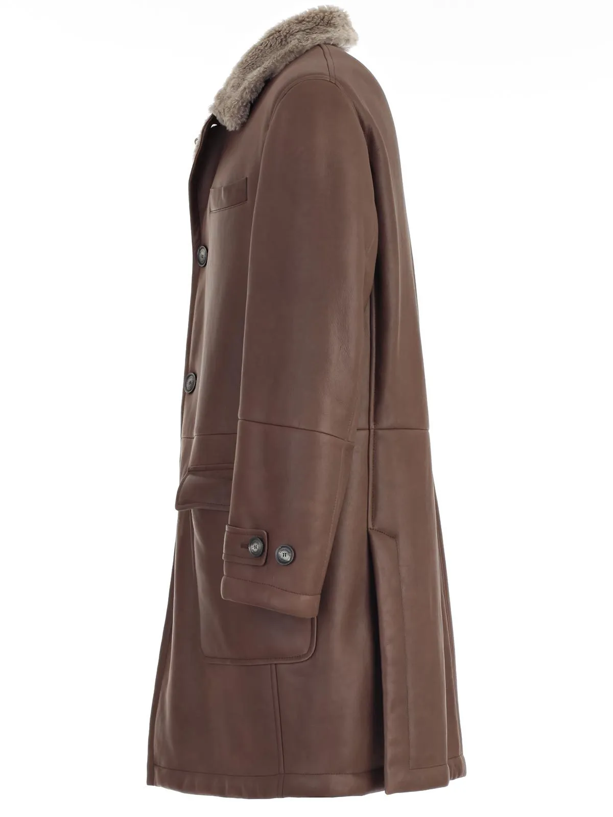 Brunello Cucinelli Leather Coat
