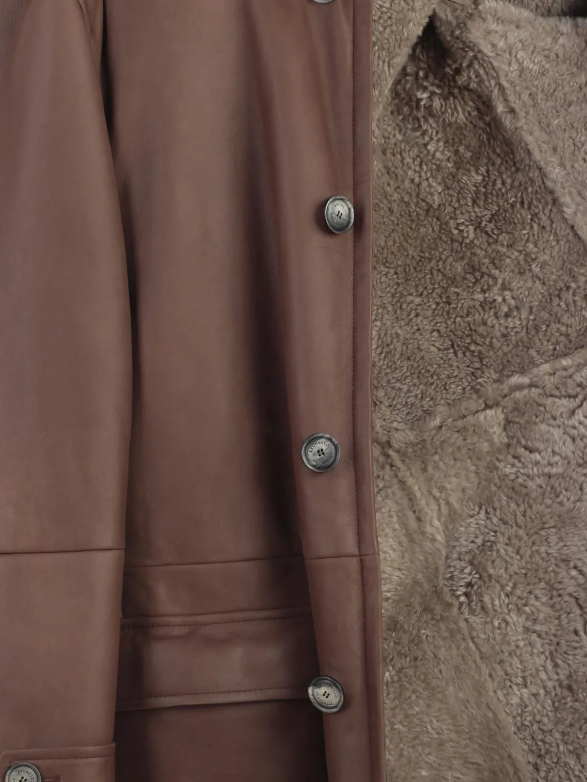Brunello Cucinelli Leather Coat