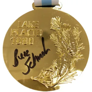 Buzz Schneider Autographed Replica 1980 Gold Medal