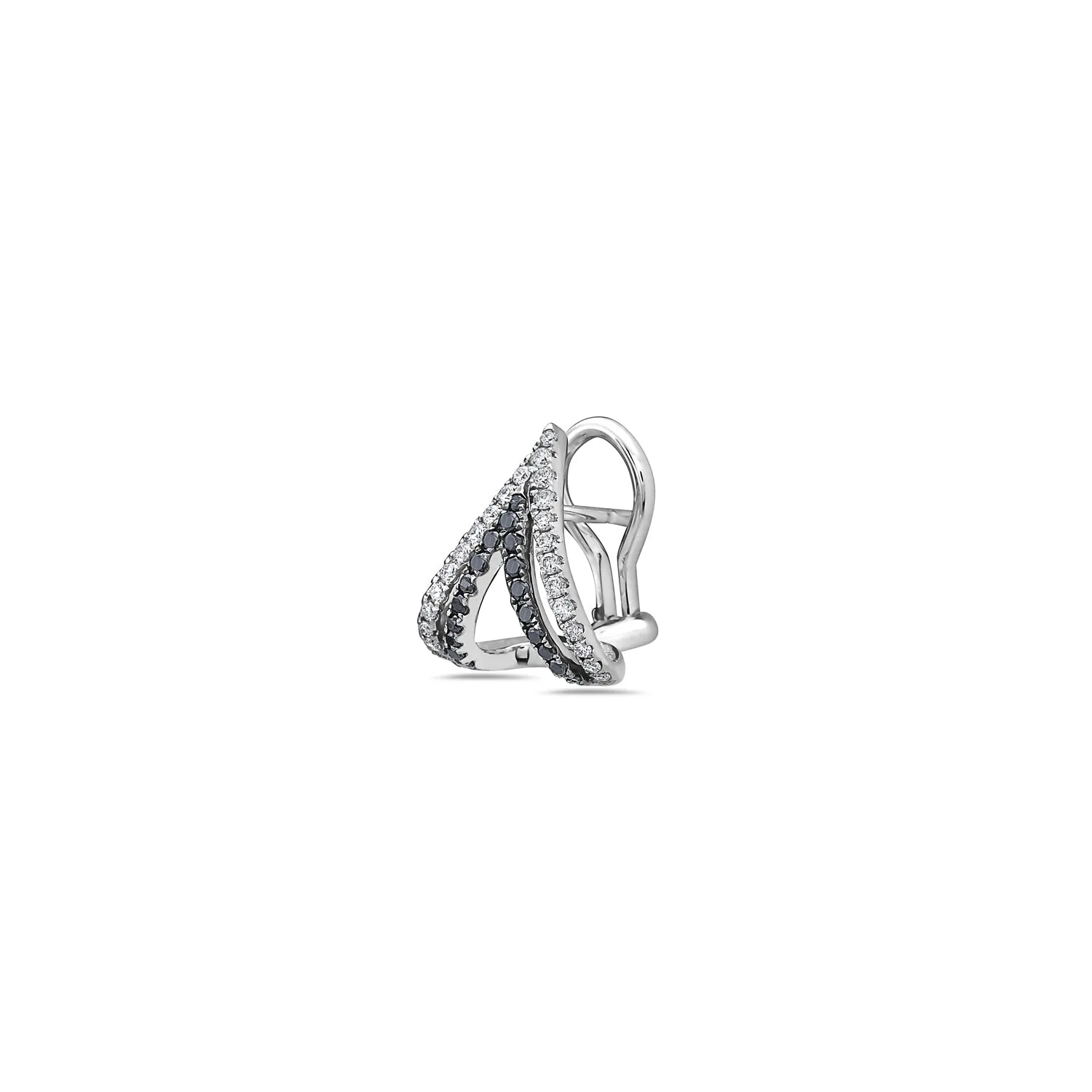 Diamond Double V Stud Earring