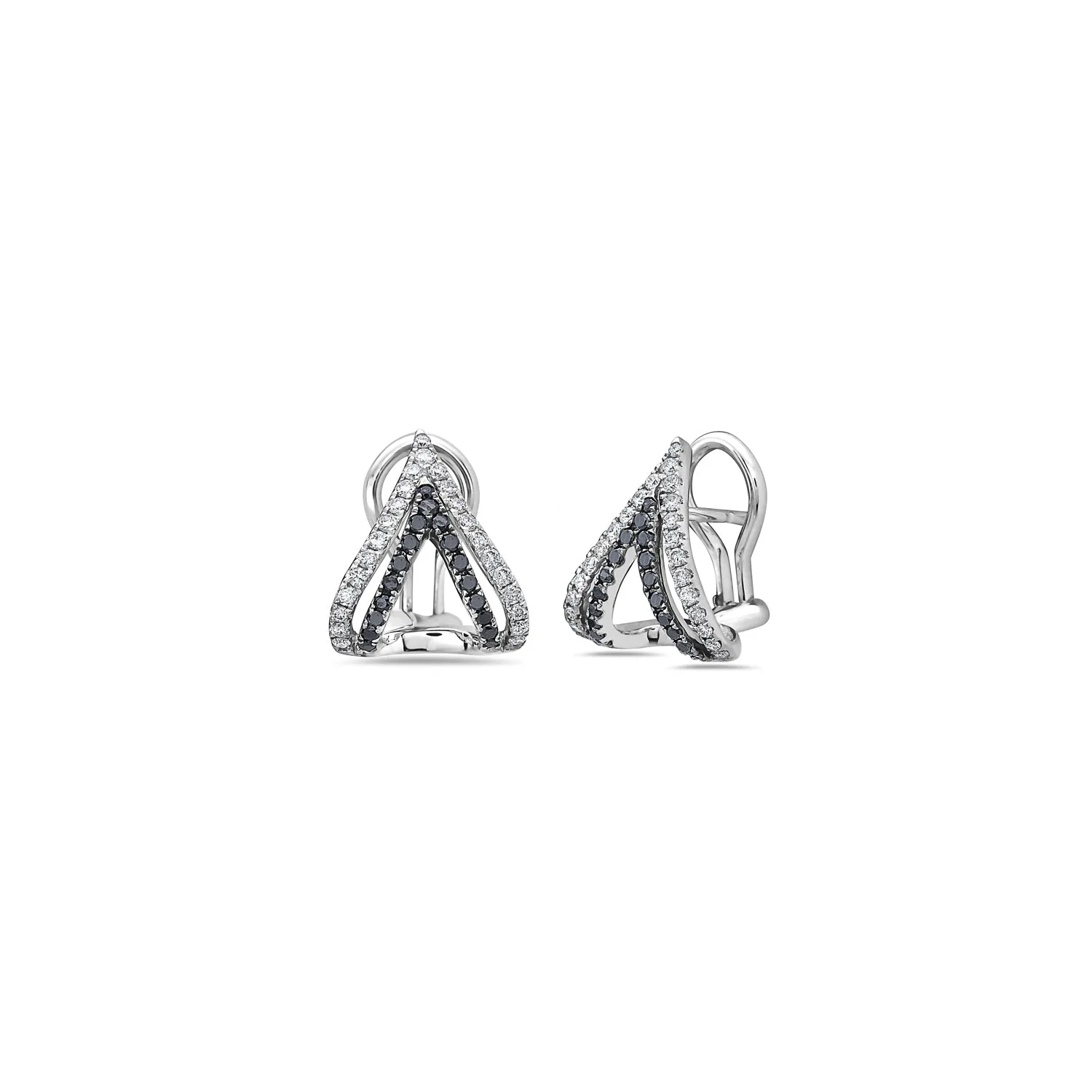 Diamond Double V Stud Earring