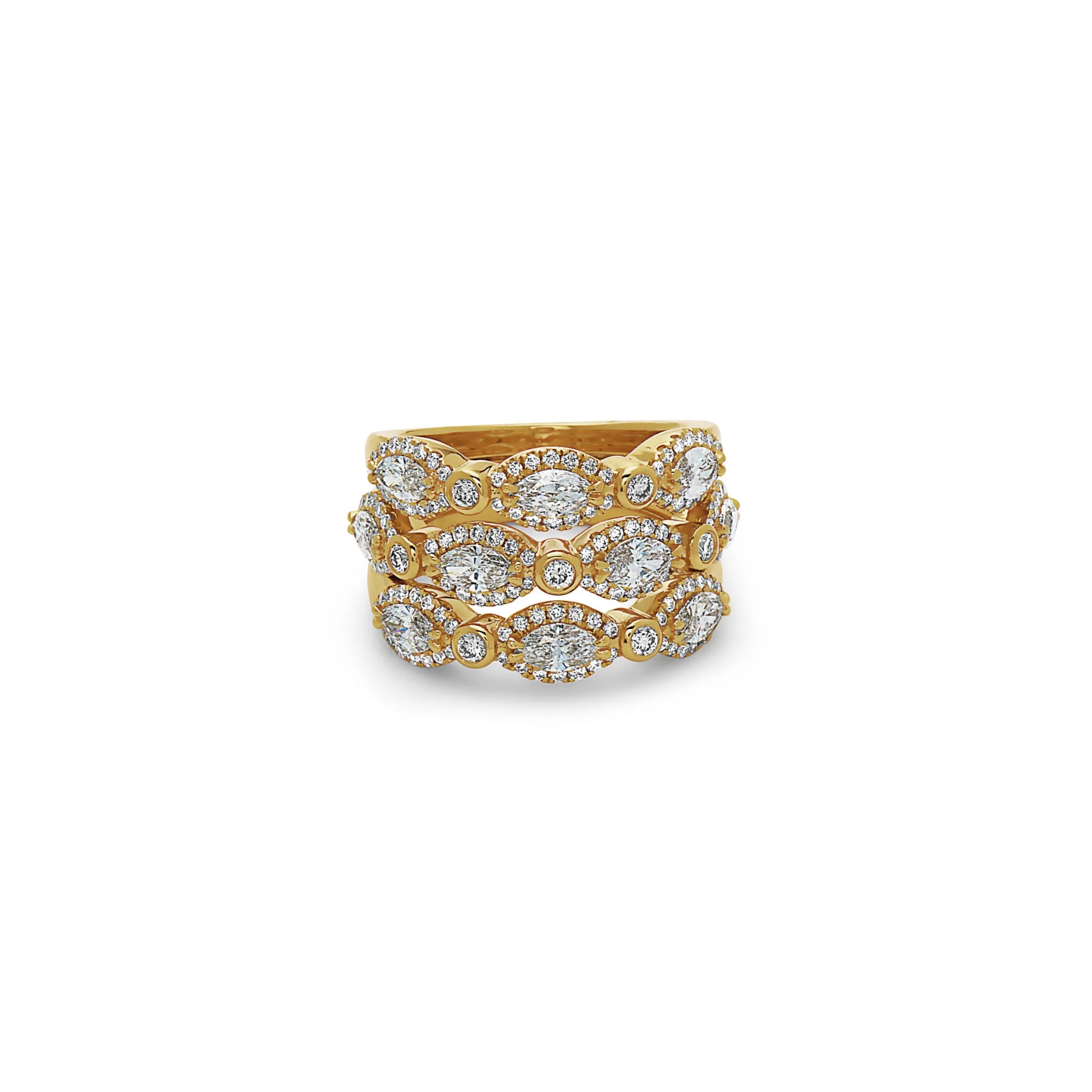 Diamond Triple Firefly Ring