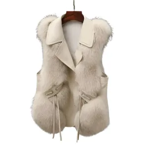 Erika® | Elegant Fur Leather Coat
