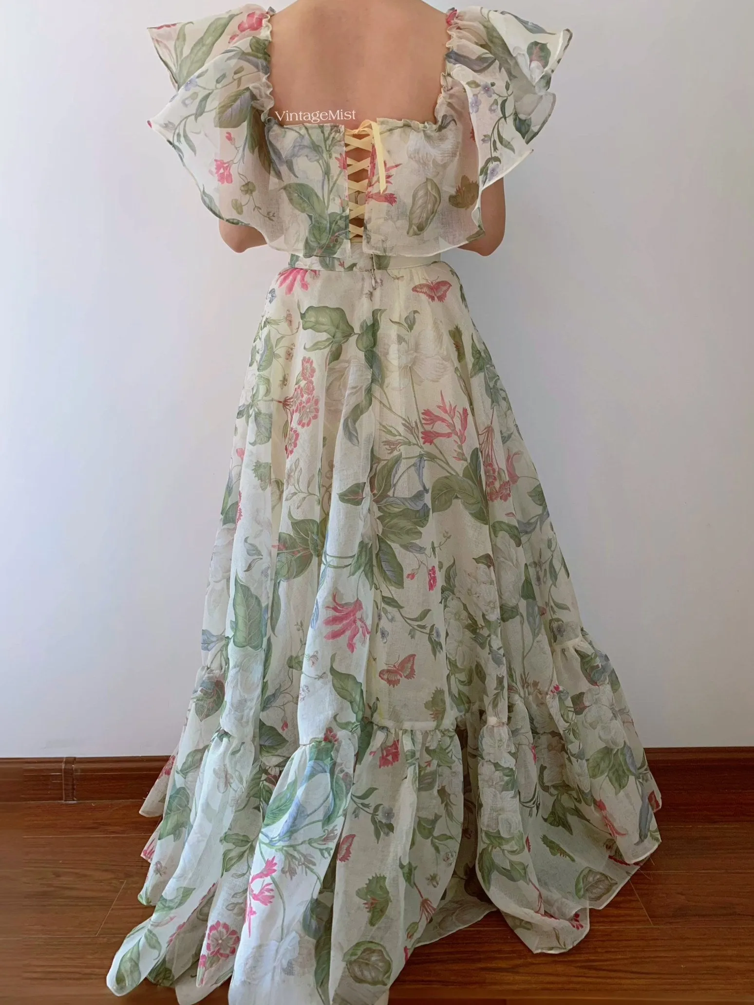 Floral Botanical Fairy Corset Dress