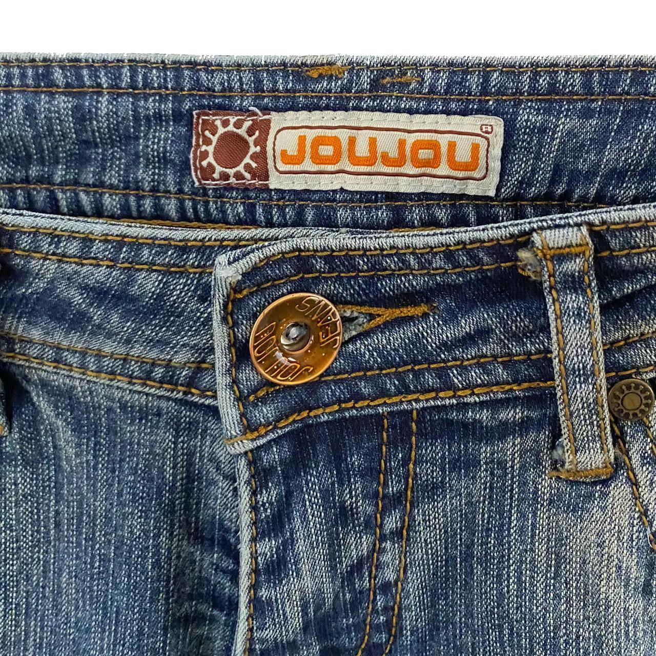 Floral Embellished Low Rise Flare Jeans (XS)