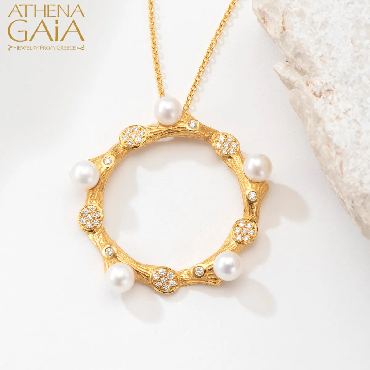 Four Seasons Open Circle Winter Necklace
