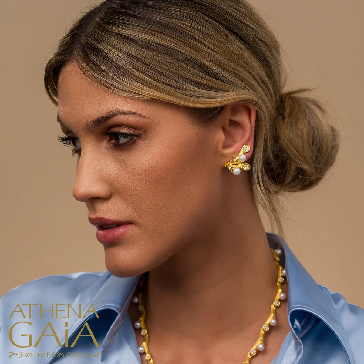 Four Seasons Winter Clip Earrings