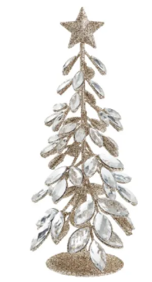 Glitter Rhinestone Tree w/ Star 9.5"
