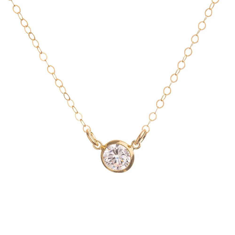 Gold Cubic Zirconia Necklace