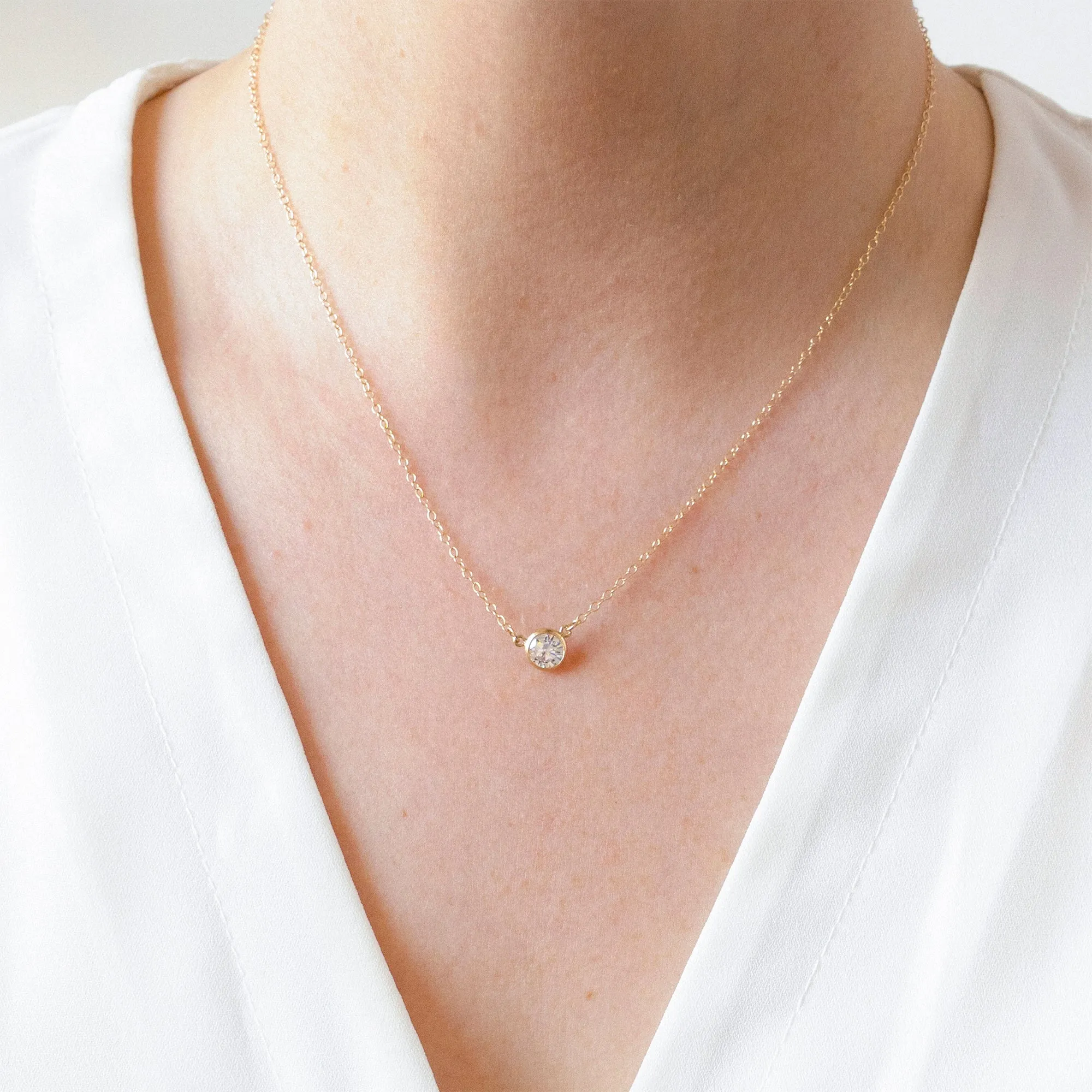 Gold Cubic Zirconia Necklace