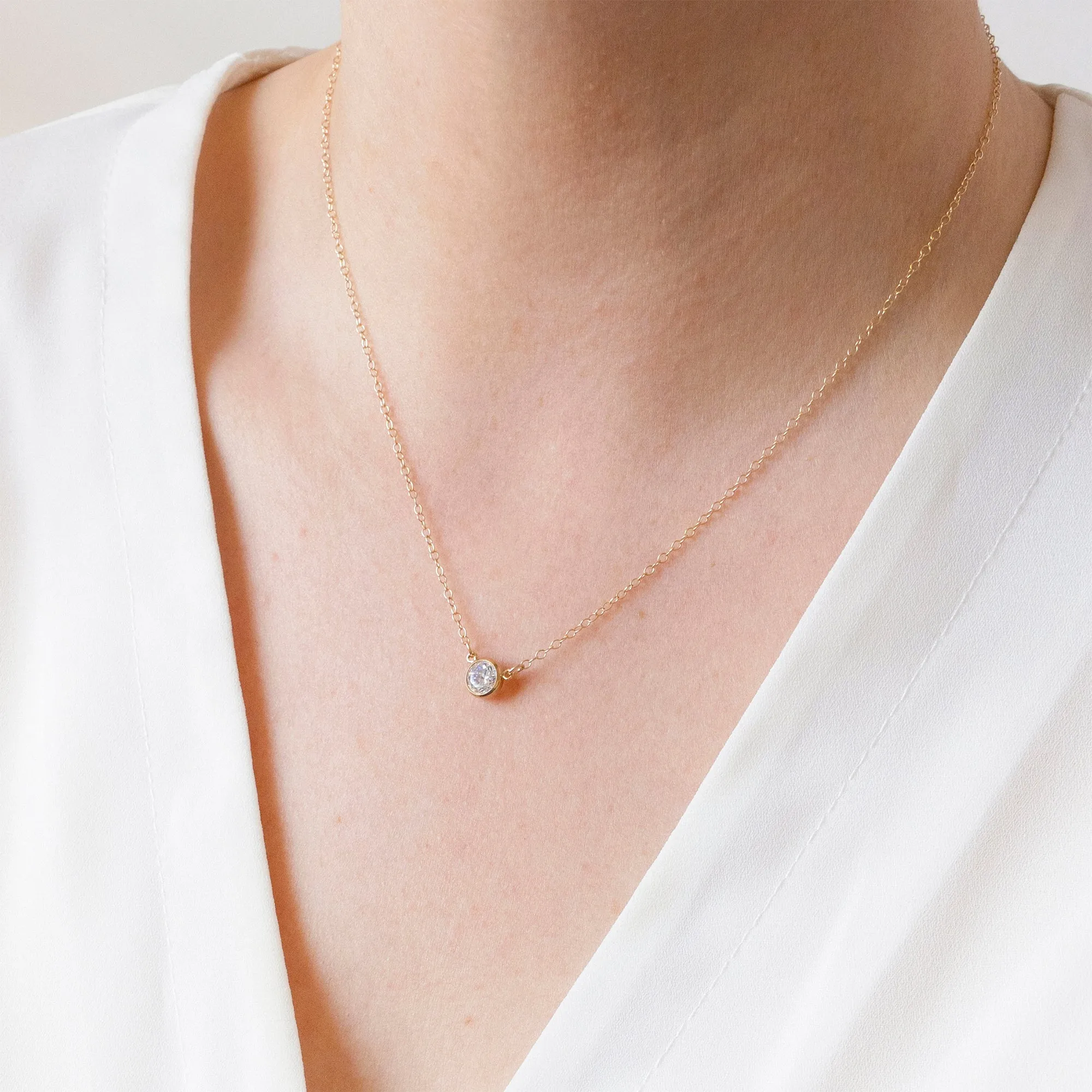 Gold Cubic Zirconia Necklace