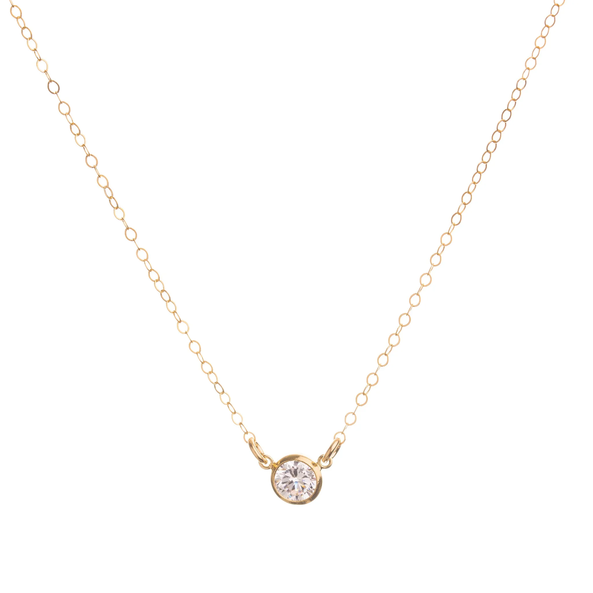 Gold Cubic Zirconia Necklace