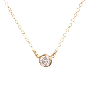 Gold Cubic Zirconia Necklace
