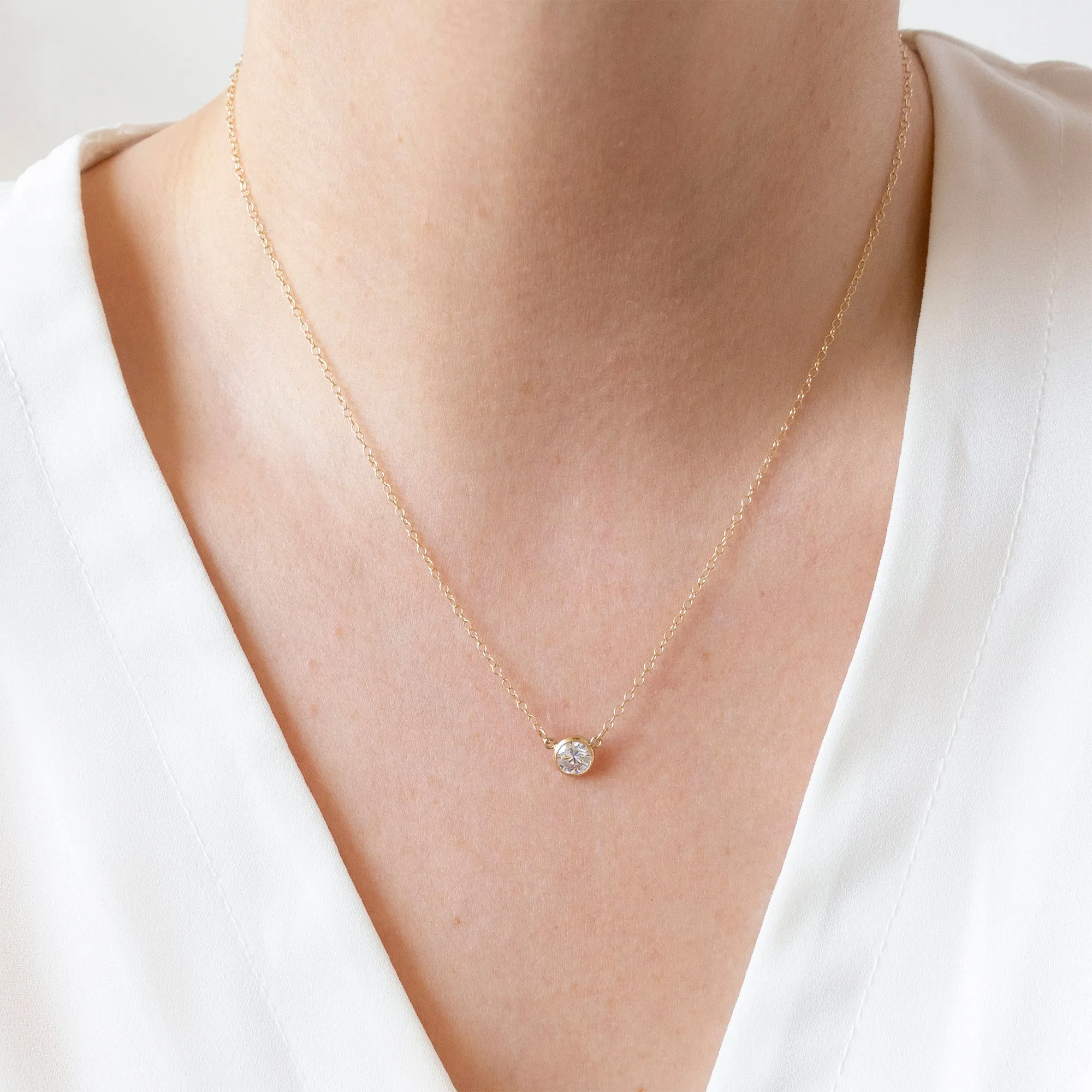 Gold Cubic Zirconia Necklace