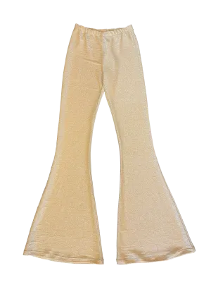 Gold Glitter Flare Pants