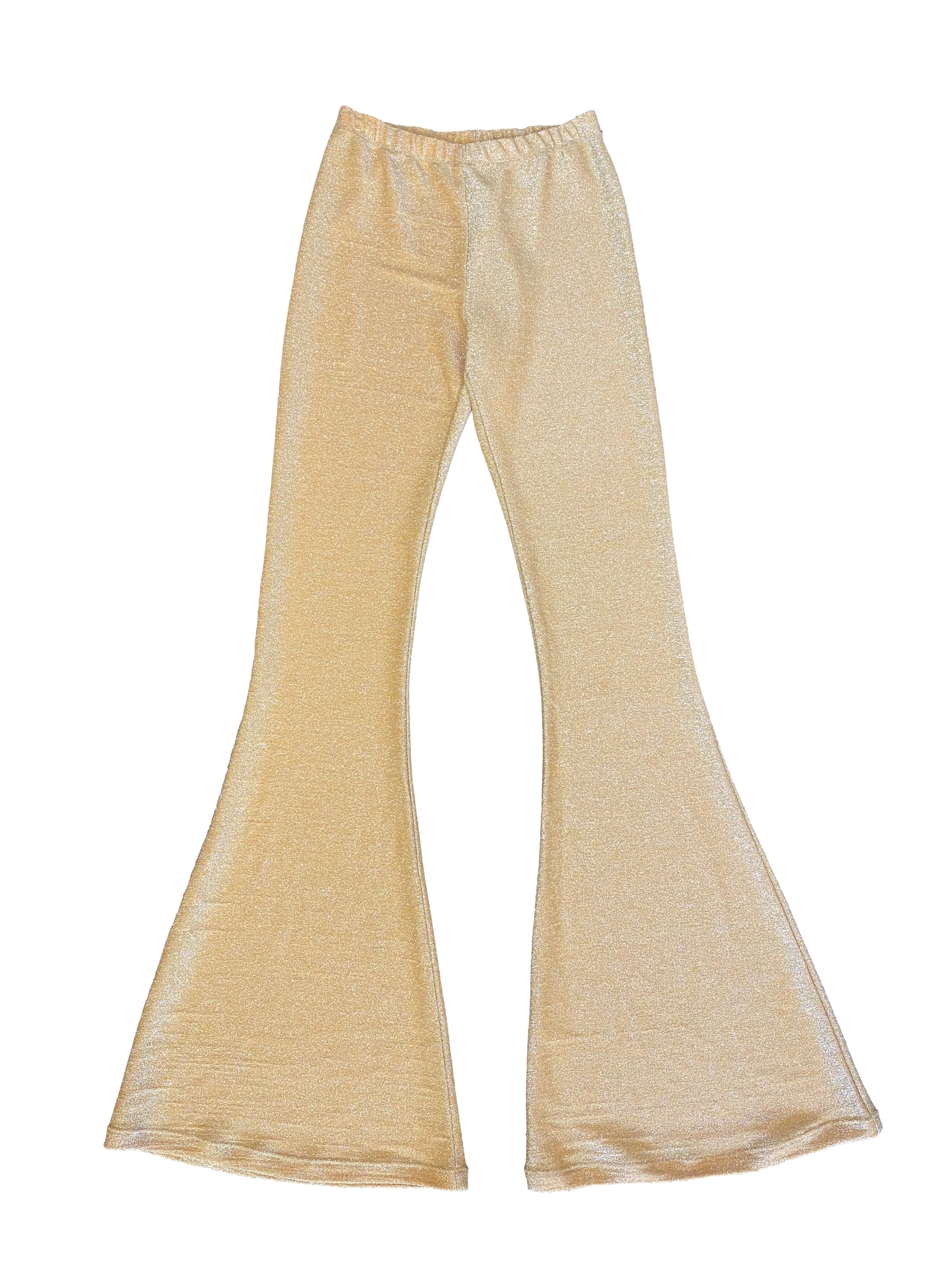 Gold Glitter Flare Pants