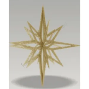 Gold glitter hanging star medium 40cm (ceiling decor)