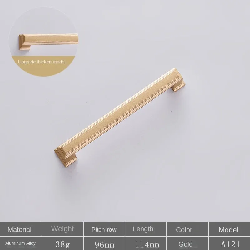 Hardware Door Handle Wardrobe and Cabinet Wine Cabinet Chinese Modern Simplicity Aluminum Alloy Handle European Drawer