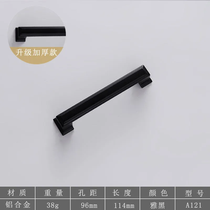Hardware Door Handle Wardrobe and Cabinet Wine Cabinet Chinese Modern Simplicity Aluminum Alloy Handle European Drawer
