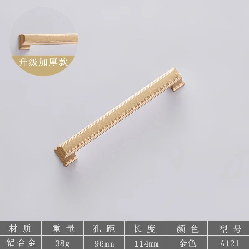 Hardware Door Handle Wardrobe and Cabinet Wine Cabinet Chinese Modern Simplicity Aluminum Alloy Handle European Drawer