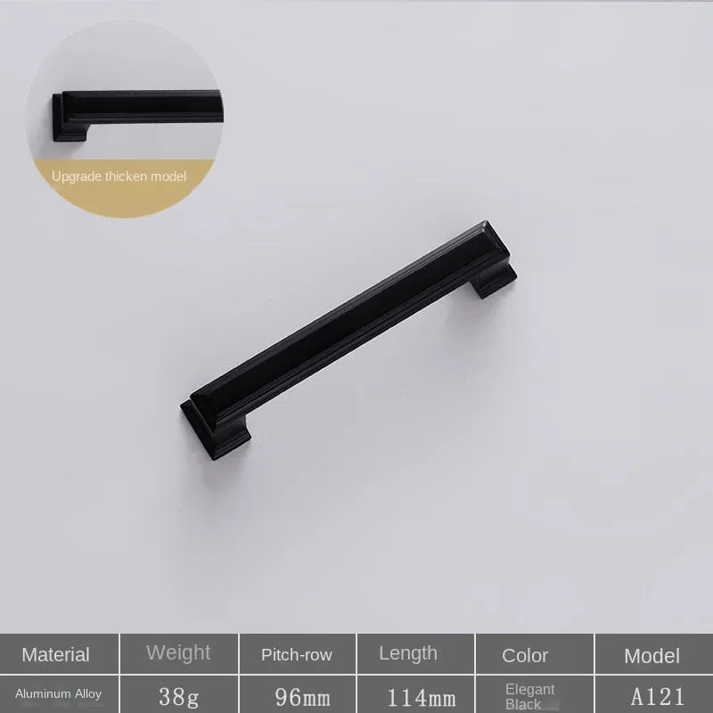 Hardware Door Handle Wardrobe and Cabinet Wine Cabinet Chinese Modern Simplicity Aluminum Alloy Handle European Drawer