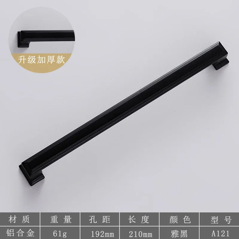 Hardware Door Handle Wardrobe and Cabinet Wine Cabinet Chinese Modern Simplicity Aluminum Alloy Handle European Drawer