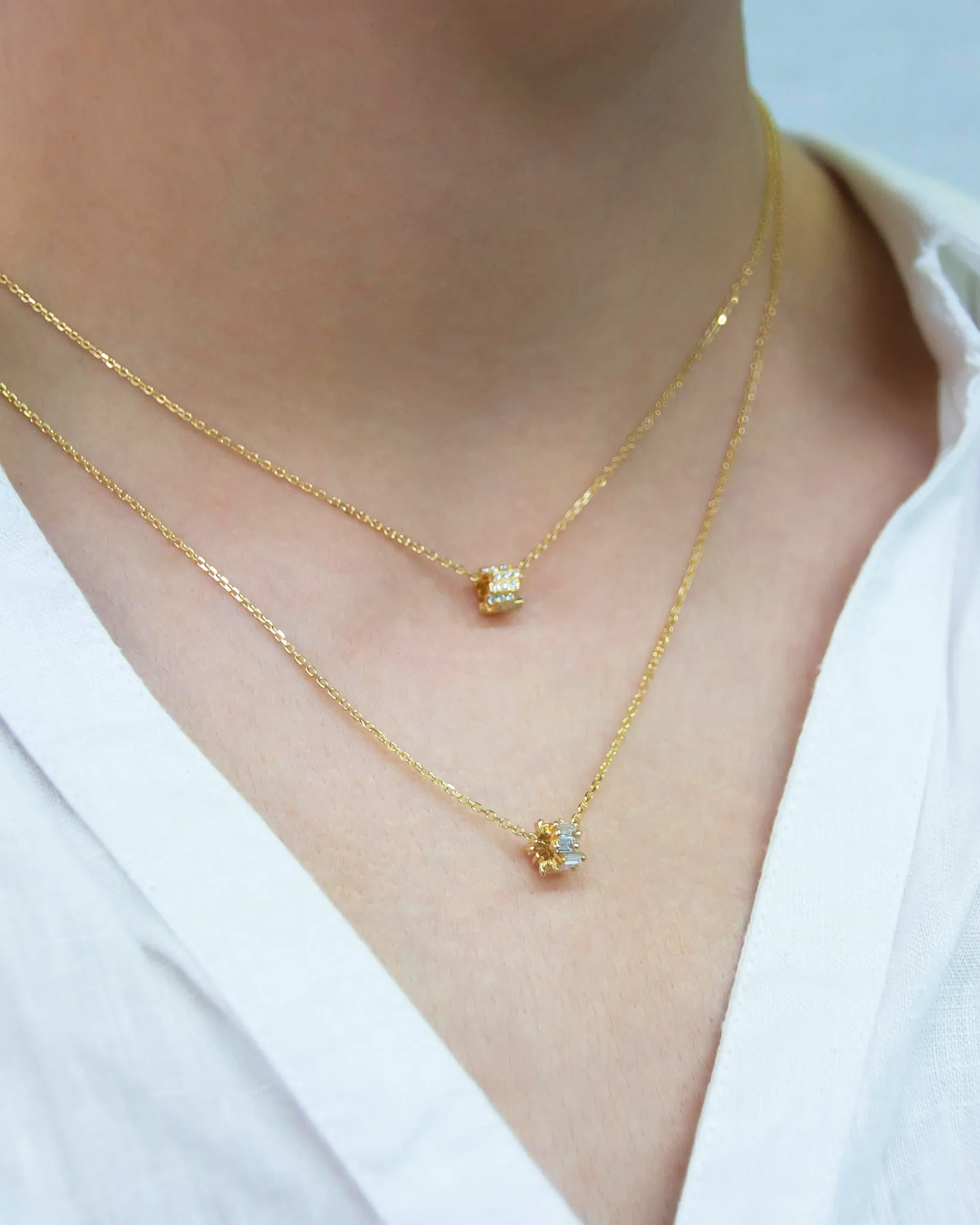 Infinite Diamond Rondelle Pendant