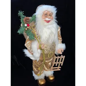 Jingles Gold Standing Santa 60cm