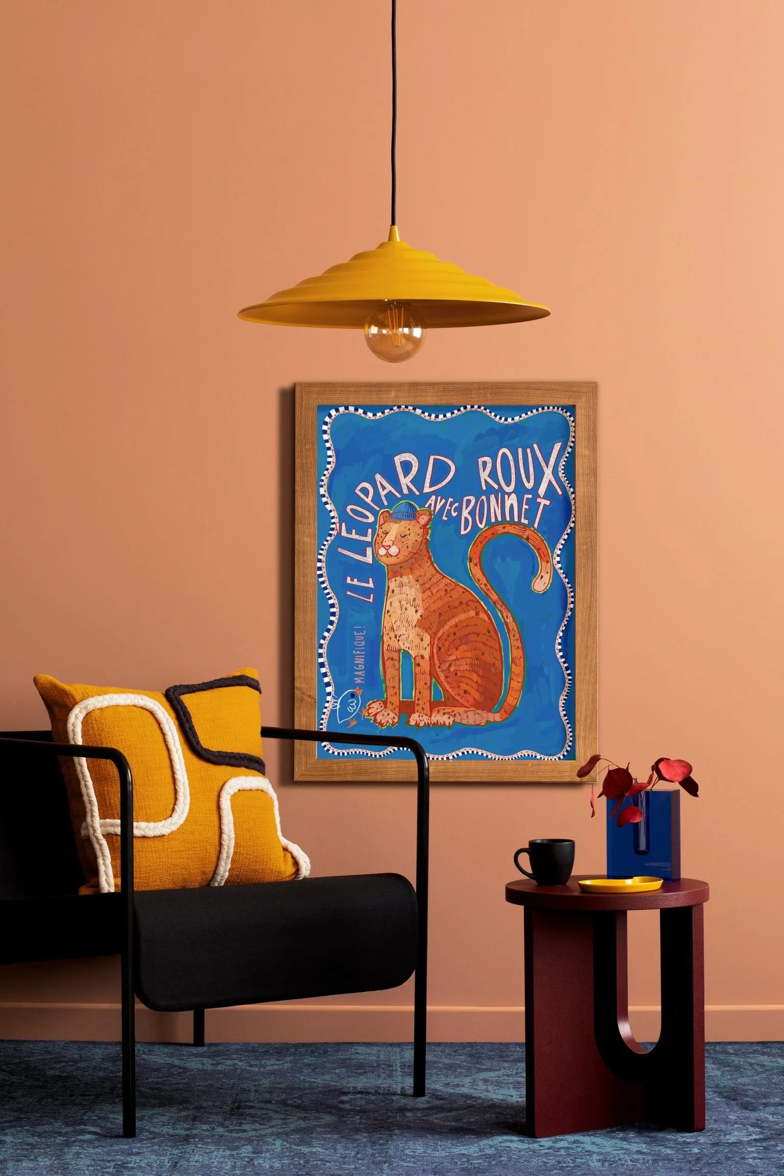 Le Léopard Roux Matte Art Print