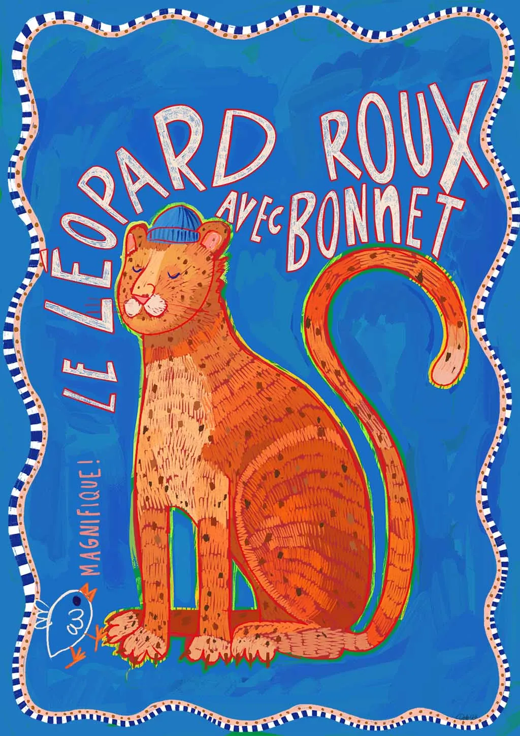 Le Léopard Roux Matte Art Print