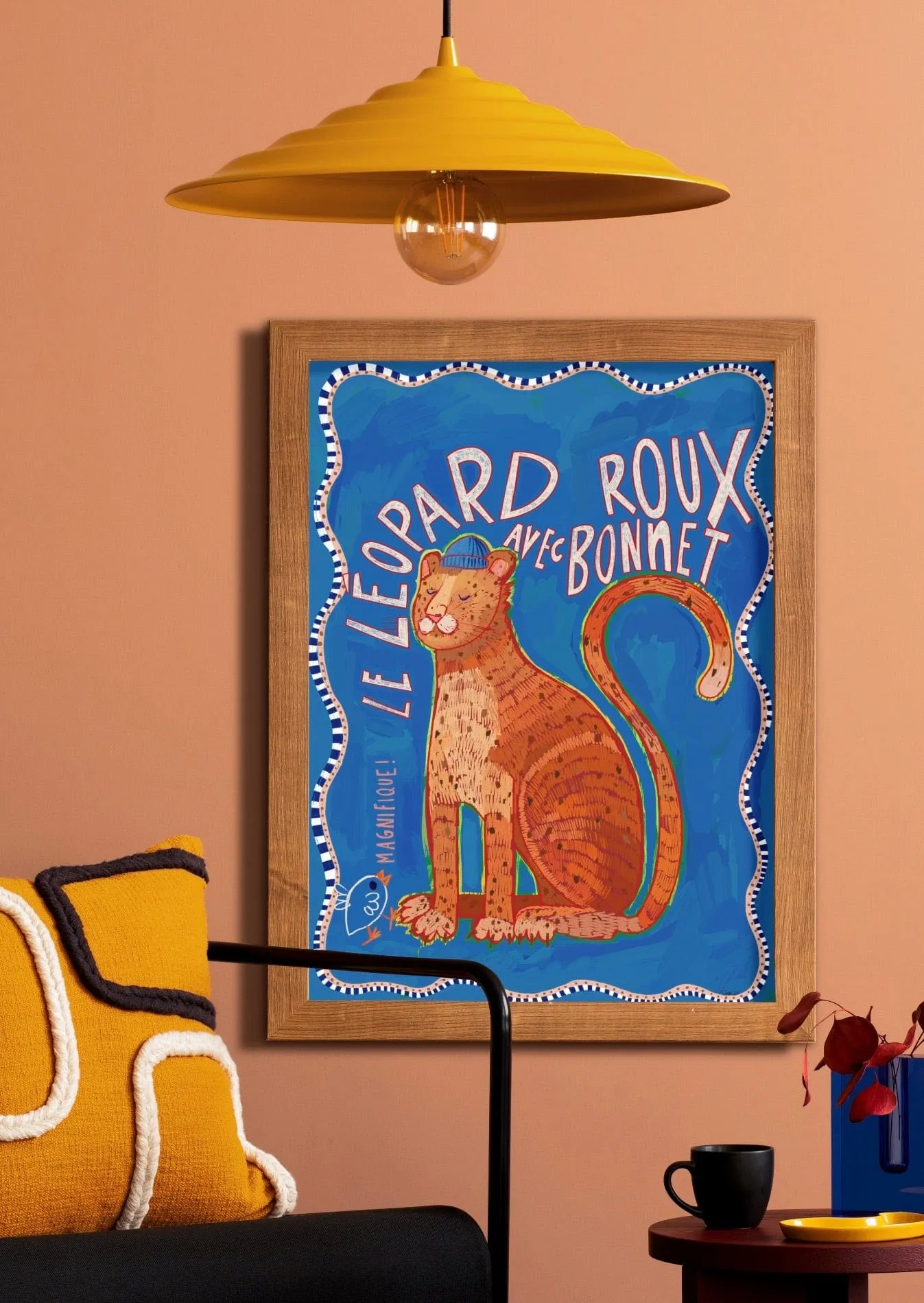 Le Léopard Roux Matte Art Print