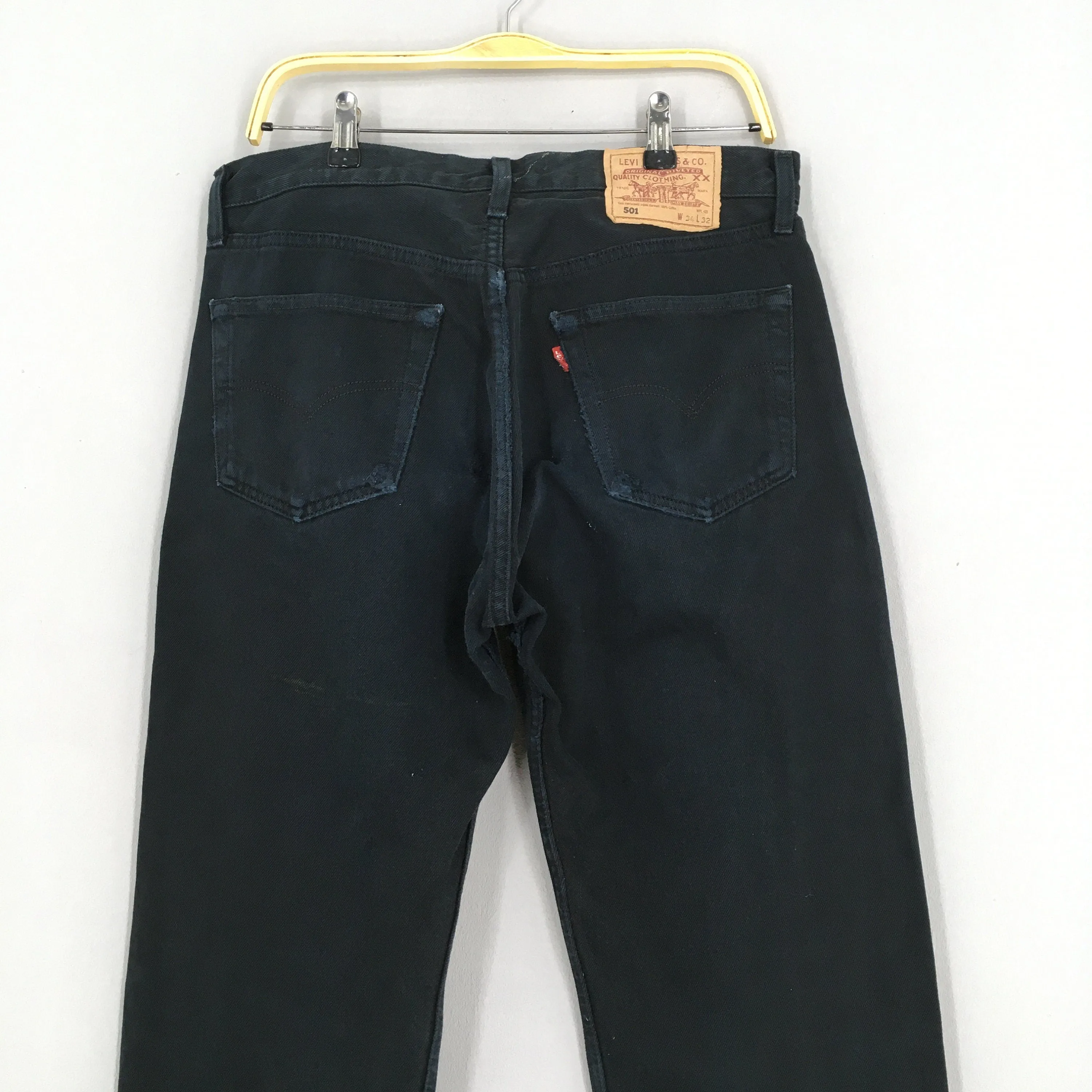 Levi's 501 Levi's Super Black Dirty Jeans Size 34x32