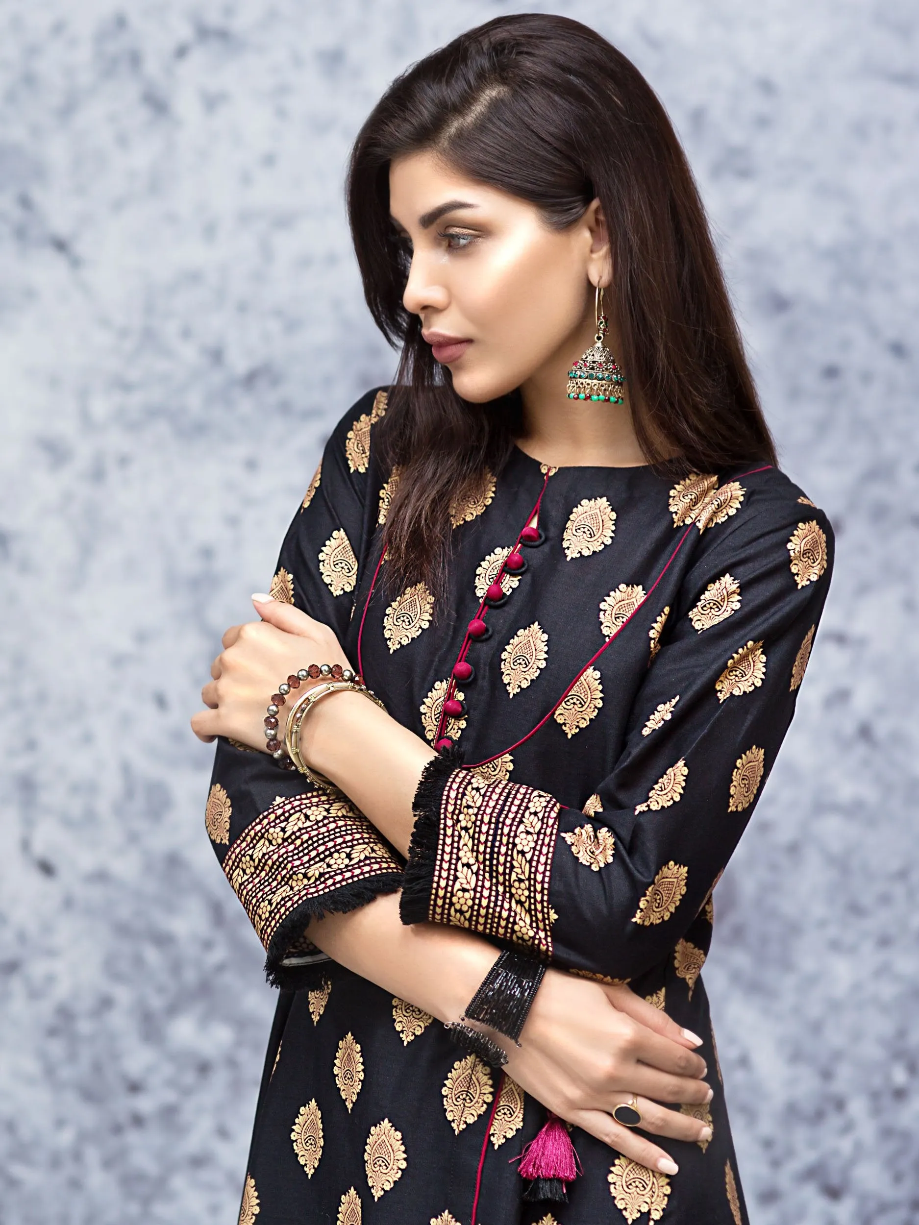 Limelight Winter Collection 2019 – Winter Cotton Shirt – U0908-SSH-BLK