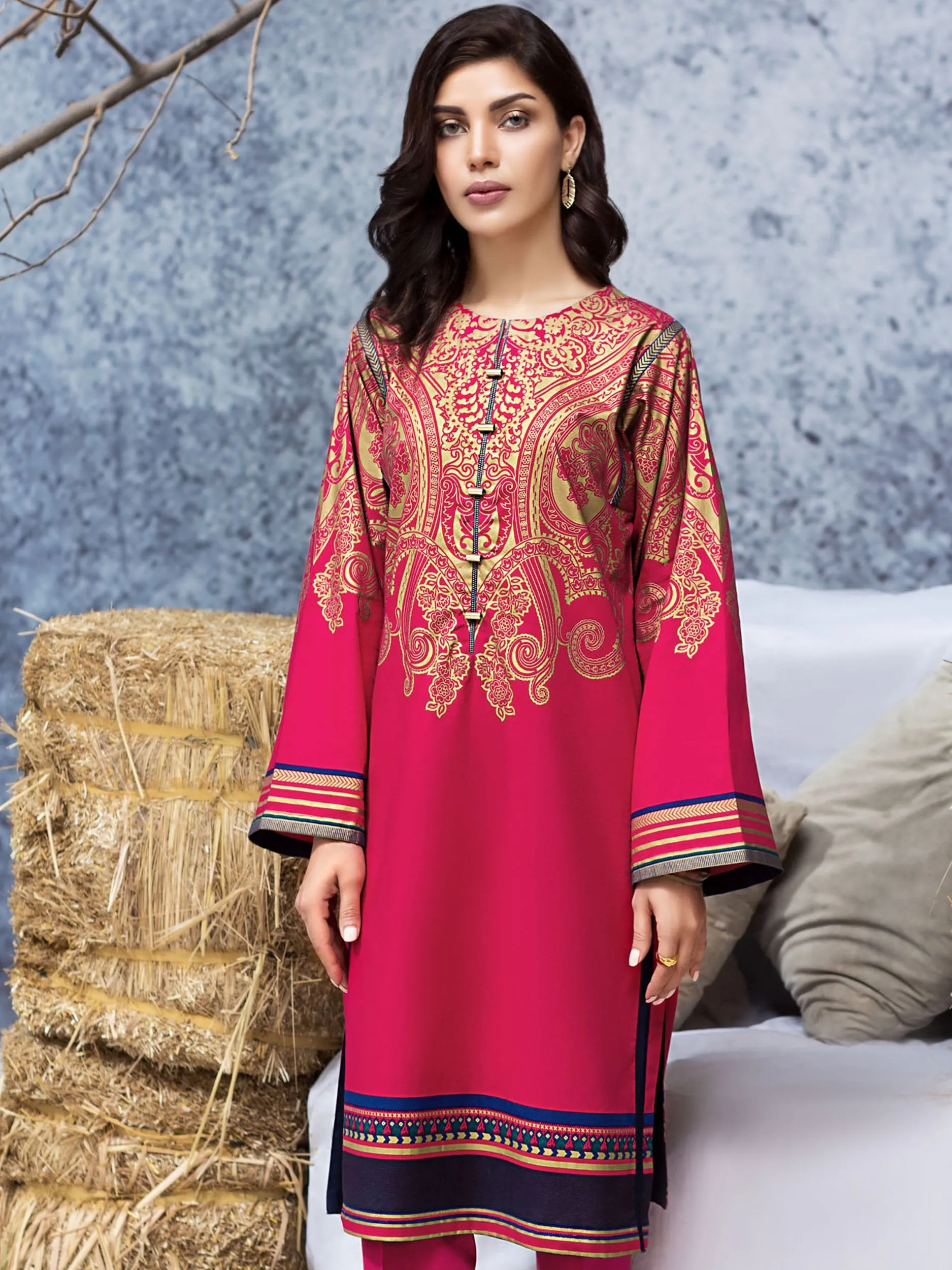 Limelight Winter Collection 2019 – Winter Cotton Shirt – U0942-SSH-PNK