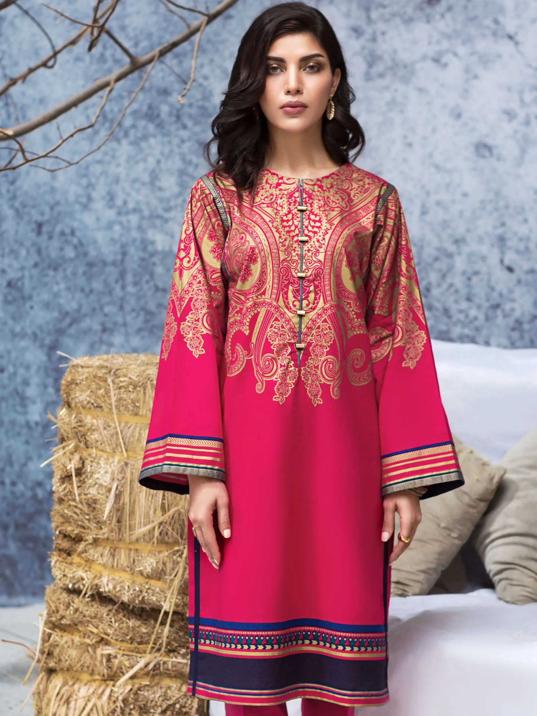 Limelight Winter Collection 2019 – Winter Cotton Shirt – U0942-SSH-PNK