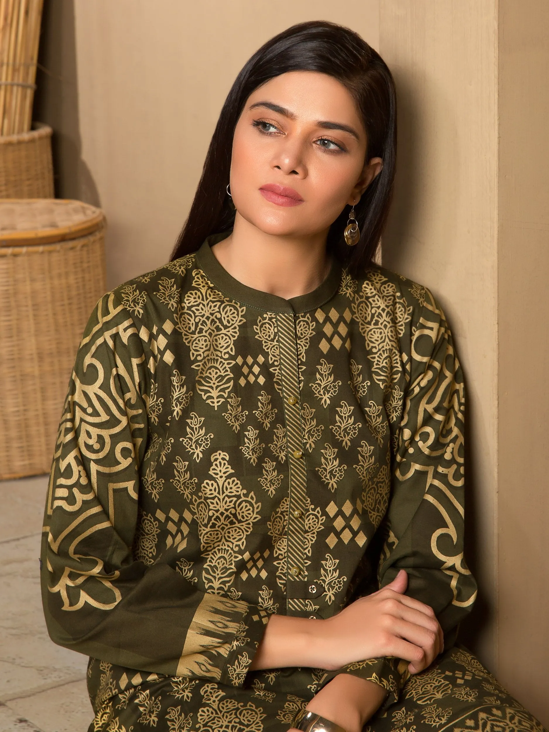 Limelight Winter Collection 2019 – Winter Cotton Shirt – U0946-SSH-AGN