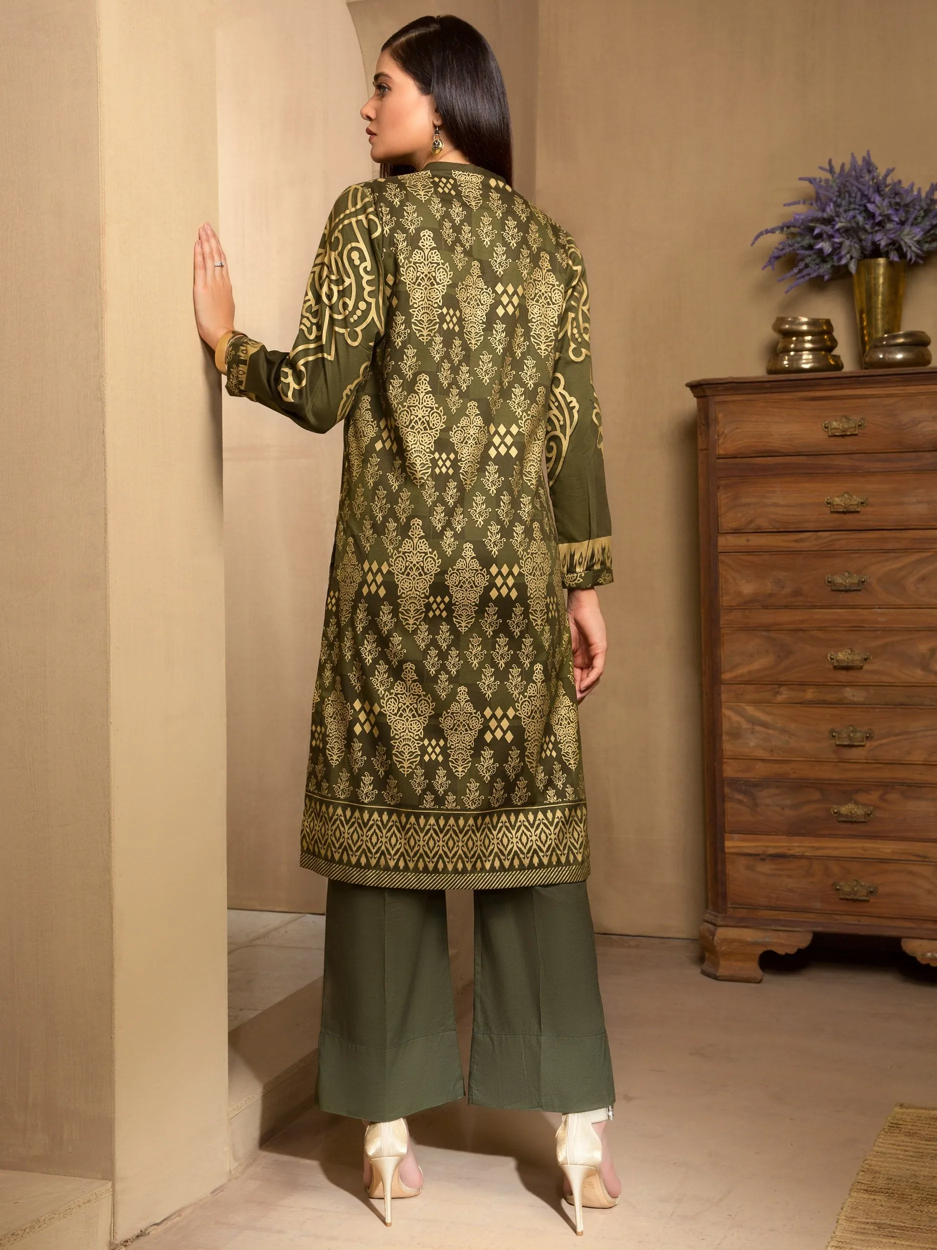 Limelight Winter Collection 2019 – Winter Cotton Shirt – U0946-SSH-AGN