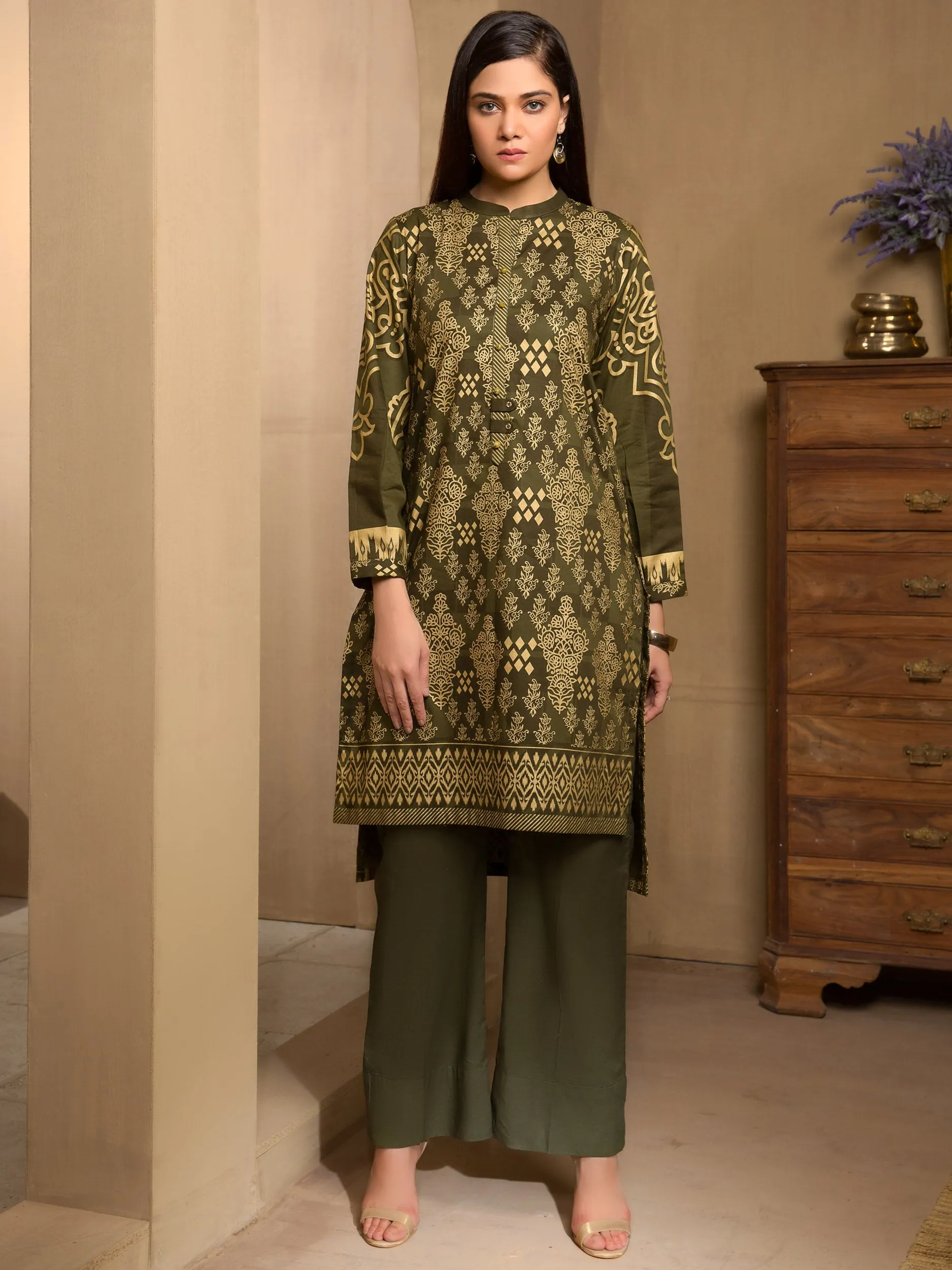 Limelight Winter Collection 2019 – Winter Cotton Shirt – U0946-SSH-AGN
