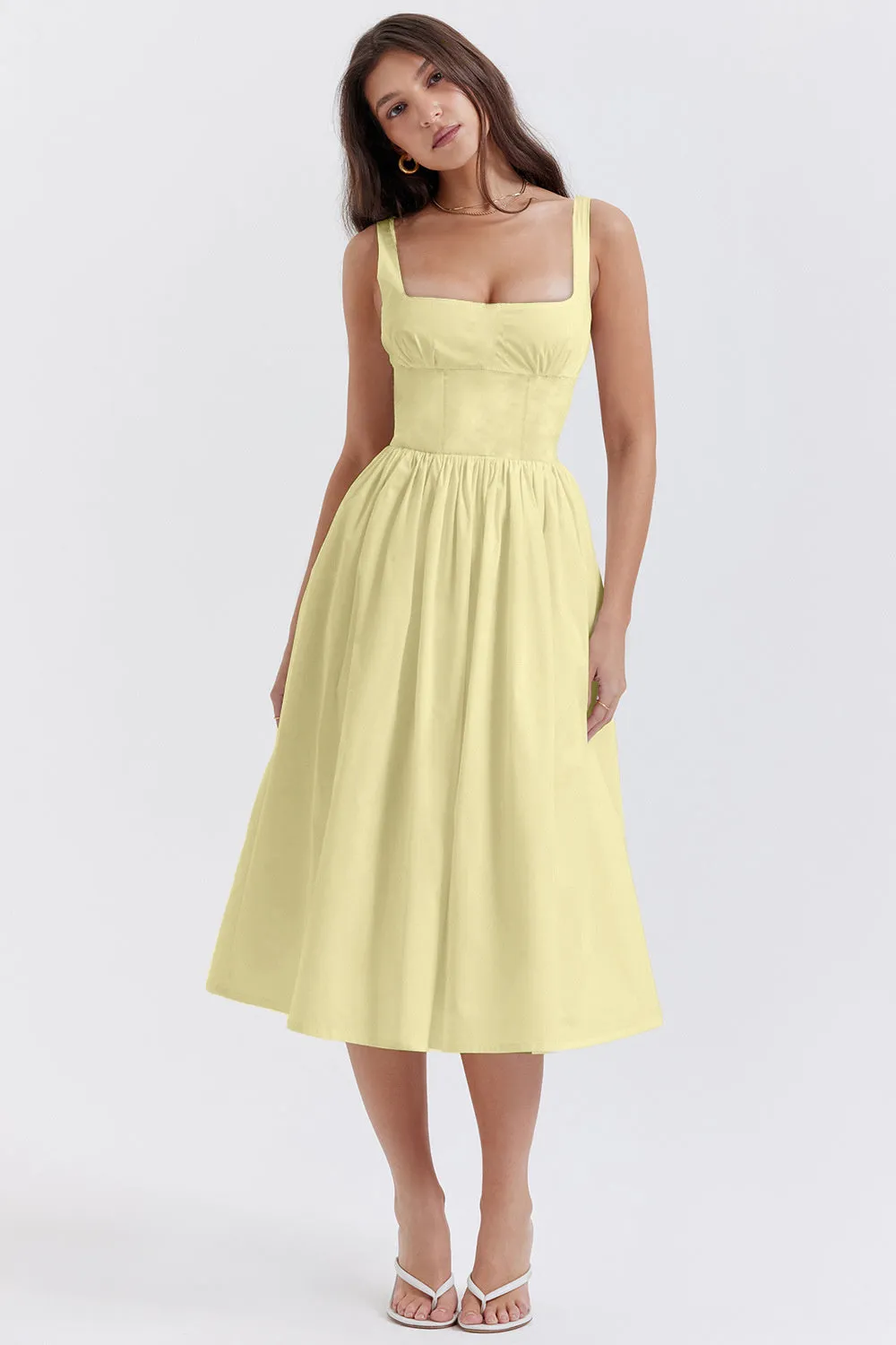 Mandy Summer Backless Midi Dress