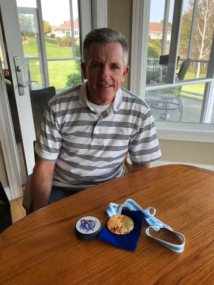 Mark Johnson Autographed Replica 1980 Gold Medal