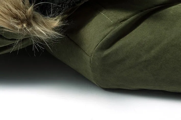 Men's Casual Thick Warm Middle-Long Parka
