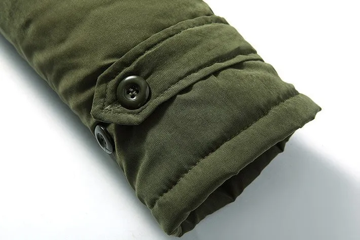 Men's Casual Thick Warm Middle-Long Parka